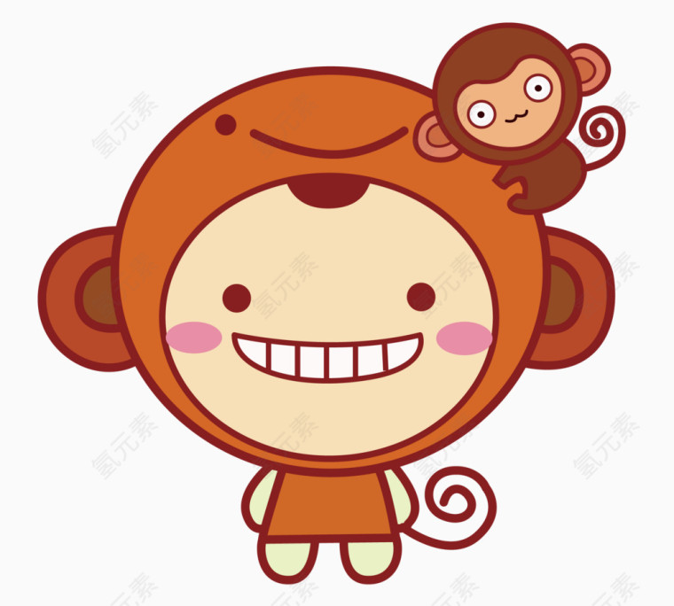 两只可爱的小猴子