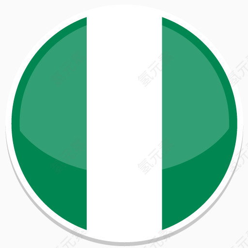 尼日利亚Flat-Round-World-Flag-icons