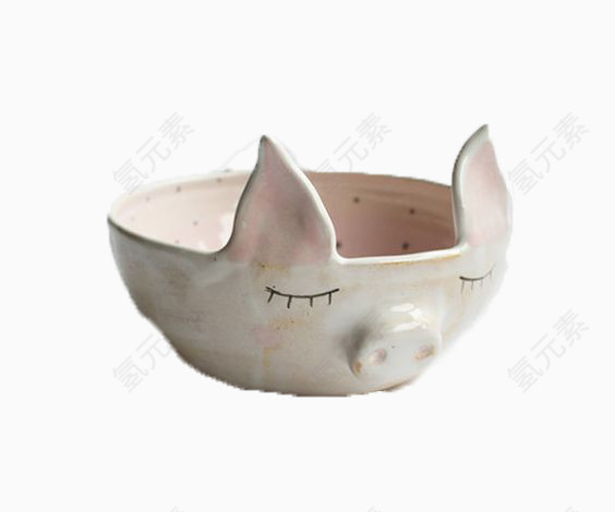 小猪瓷碗