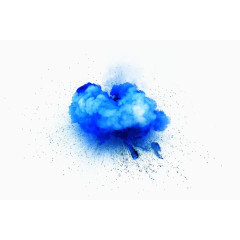 创意蓝色爆炸烟雾
