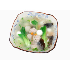 丸子木耳青菜汤