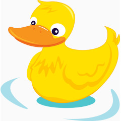 卡通水中小黄鸭
