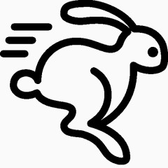 动物跑的兔子图标