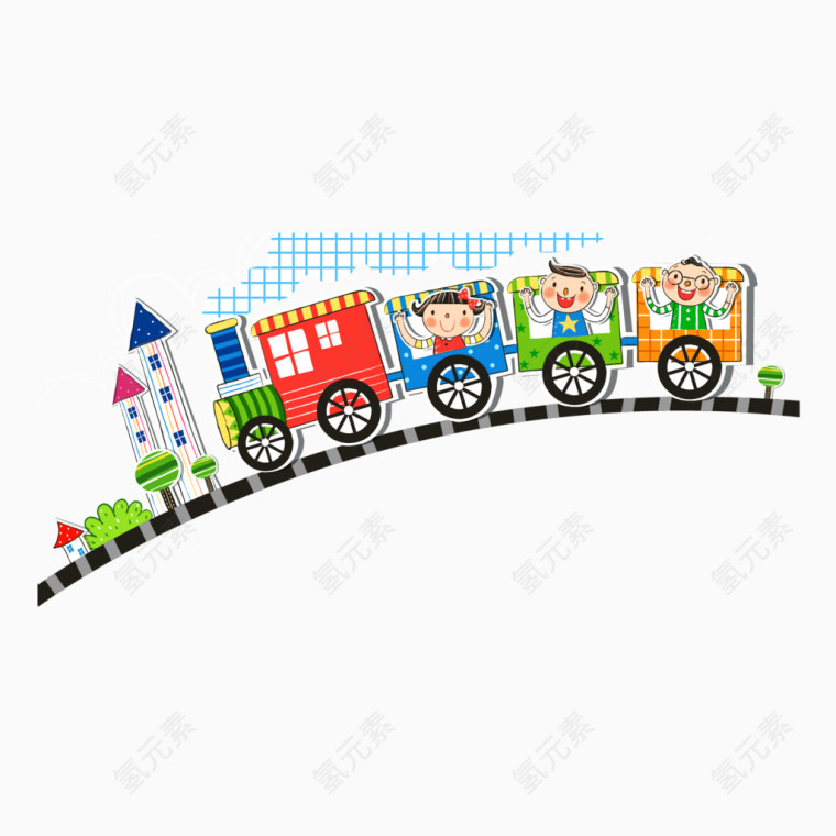 儿童节元素小火车
