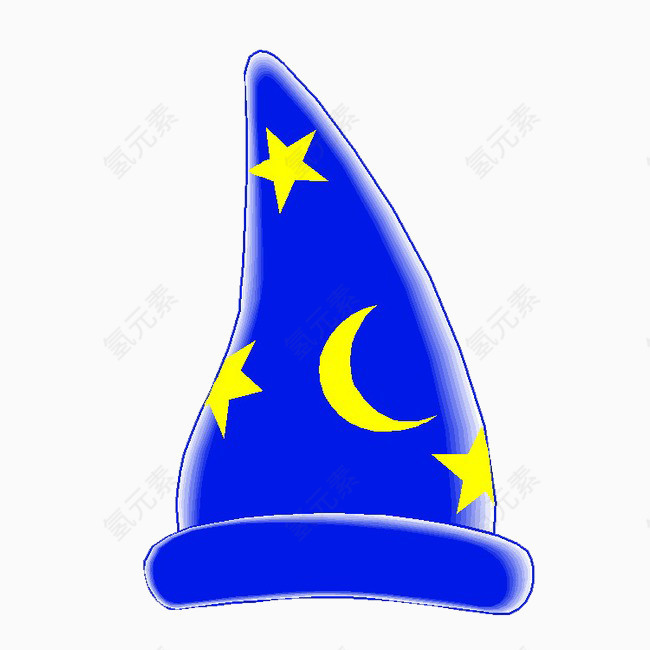 蓝色星星月亮睡帽