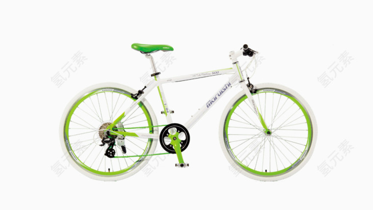 白绿色小清新自行车