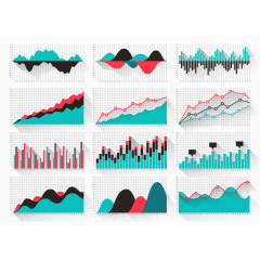 矢量各种数据分析图
