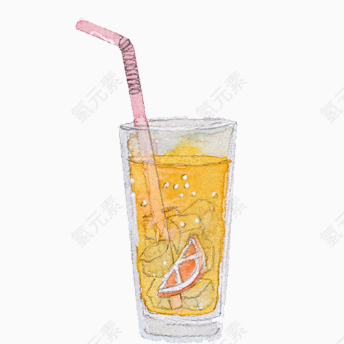 冰饮冷饮橙汁