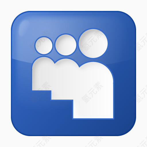 社会myspace盒蓝色图标
