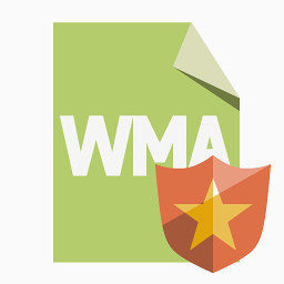 文件格式的wma盾flat-icons