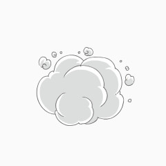 卡通气泡云朵