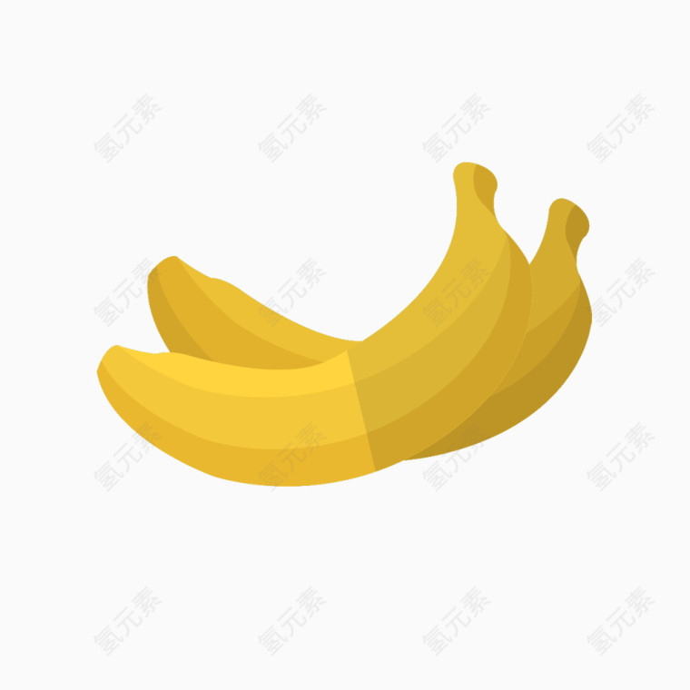 黄色两个香蕉免抠素材