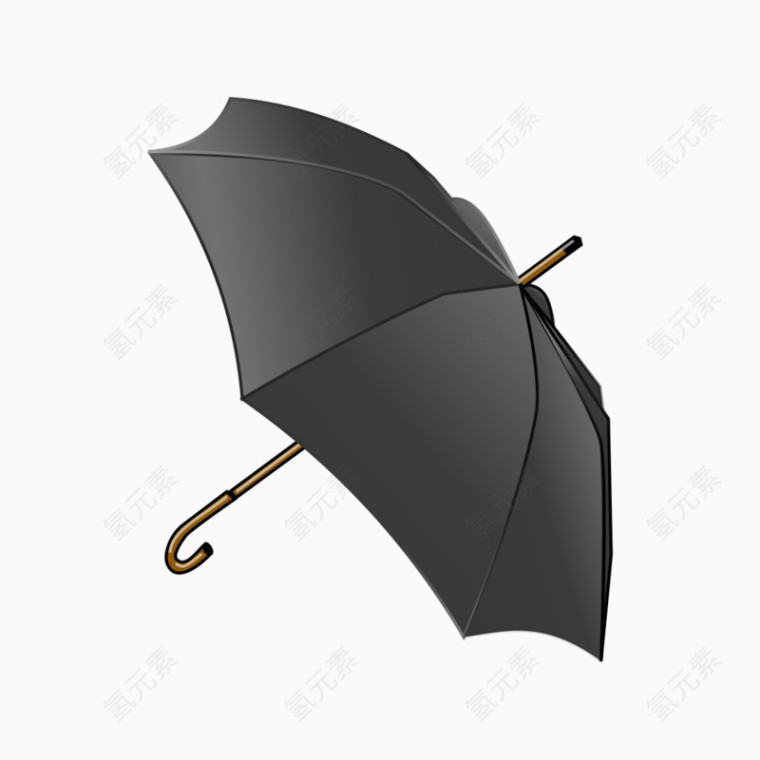 卡通黑色雨伞