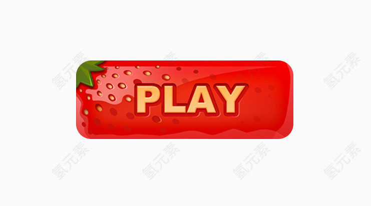 红色草莓图标 play字母