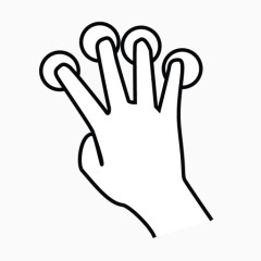 四个手指利用gestureworks-icons