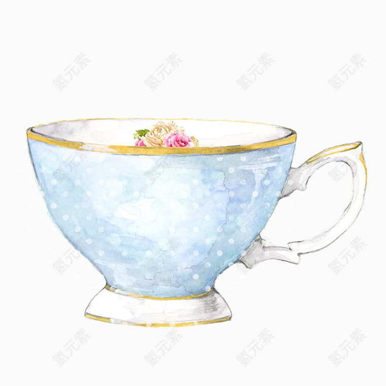 玫瑰茶杯