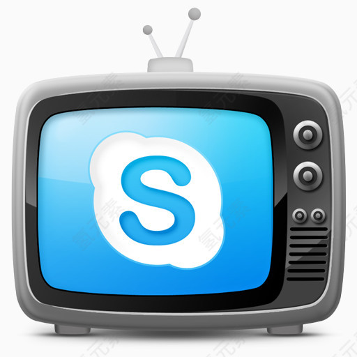 social-media-tv-set-icons