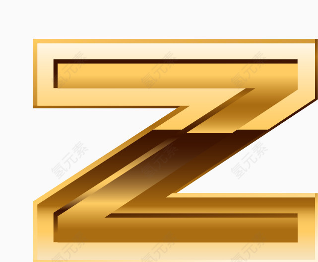 金属质感设计字母Z