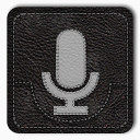 的声音白色的Android-Leather-Badges-icons