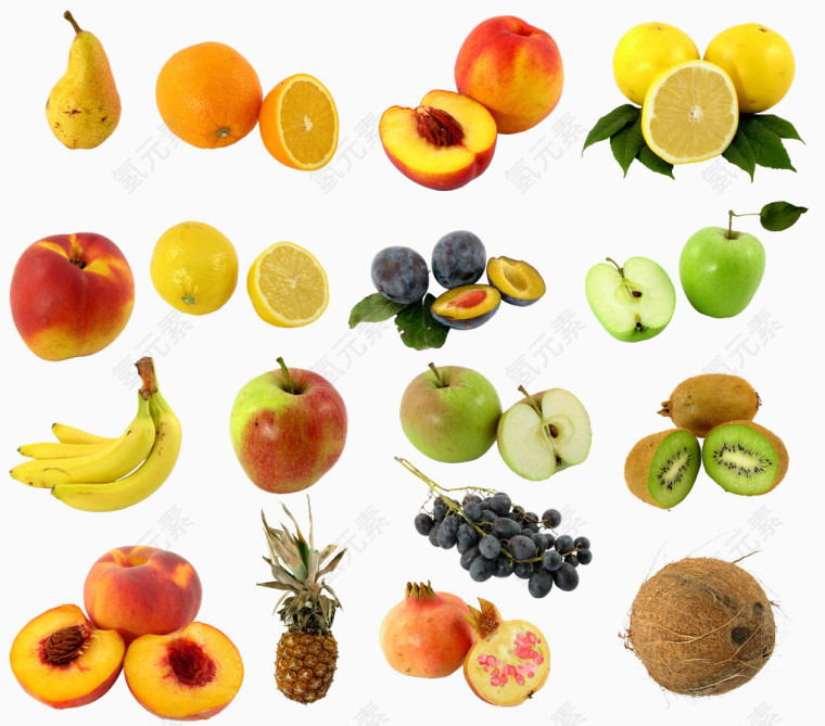3d水果矢量图手绘图片 精美清新水果