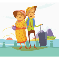 老夫妇旅游