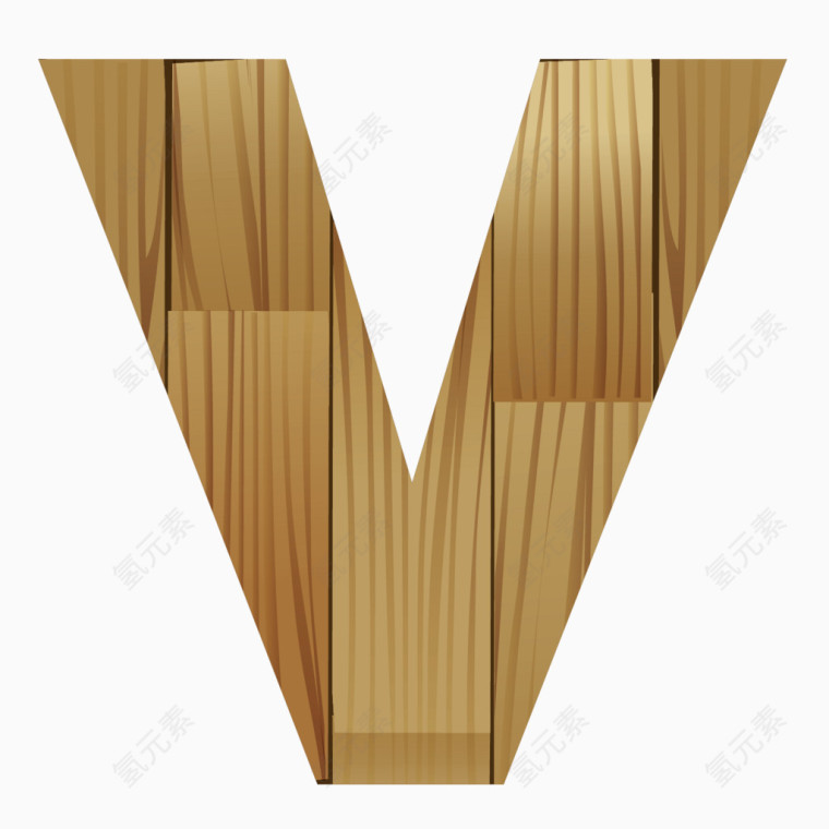 木纹英文字母V