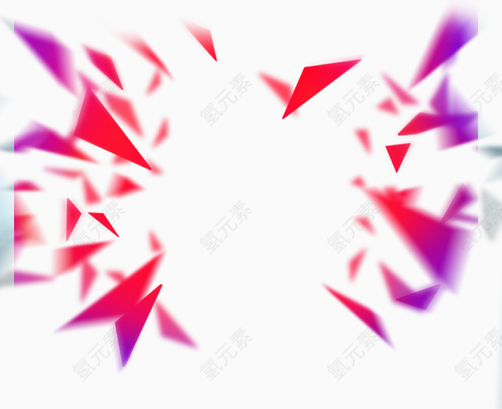 红紫色漂浮图形
