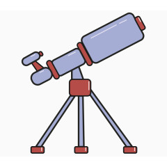 卡通手绘望远镜