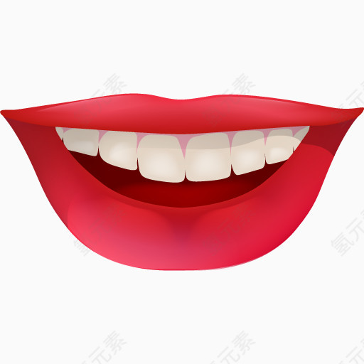 有趣的快乐好莱坞嘴唇红微笑笑脸牙齿免费大爱图标