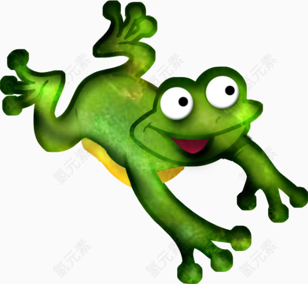卡通绿色青蛙
