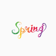 春天spring 水彩颜色