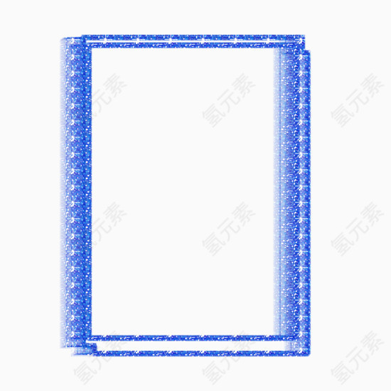蓝色长方形边框