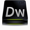 黑色的Adobe-Web-Suite-CS4-icons