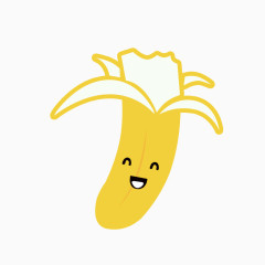 六一儿童节卡通装饰香蕉