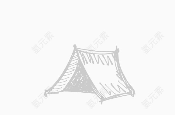 粉笔手绘帐篷