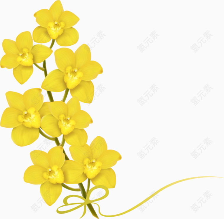 黄色串串花