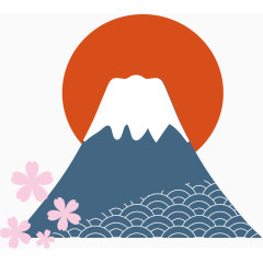 扁平化富士山