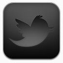 黑色的twitter logo图标