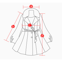 外套服装线稿衣服测量简笔画线条