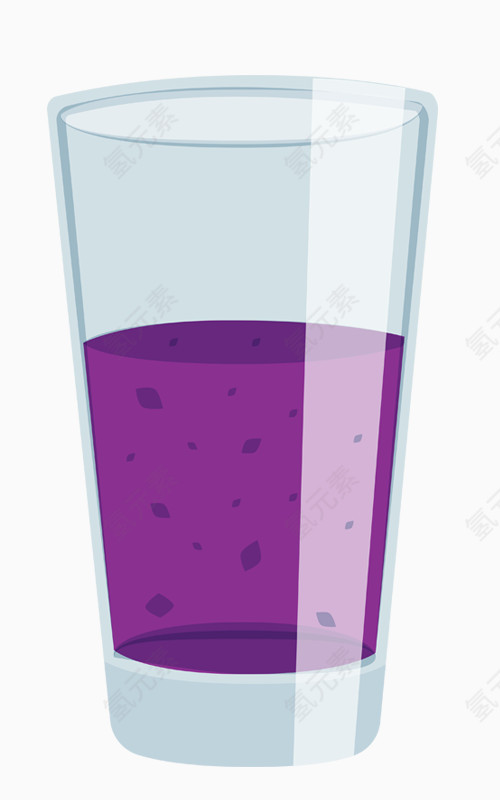 精美紫色果汁水杯