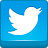 蓝色推特方方正正的推特图标