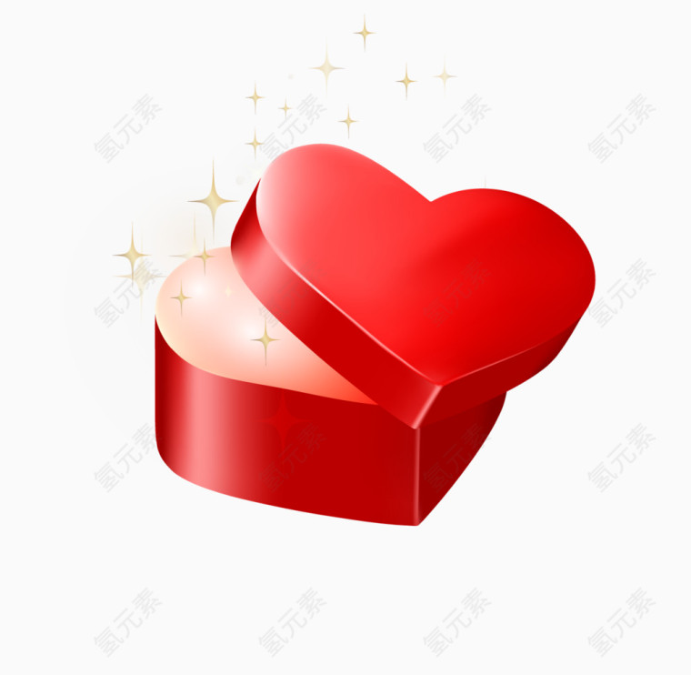 红色爱心礼盒