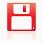 软盘磁盘超级单红图标