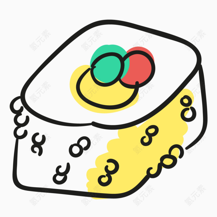 彩绘寿司图标