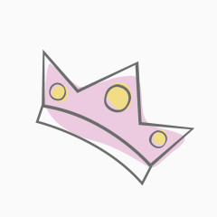 手绘粉色宝石皇冠