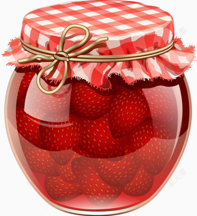 手绘草莓杨梅罐头