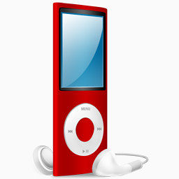 iPod纳米红红色iPod Nano的色
