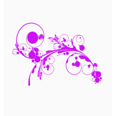 梦幻紫情装饰花花元素免抠png素材