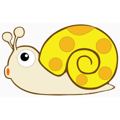 卡通手绘可爱的蜗牛