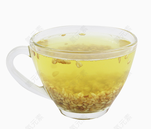一杯黄苦荞茶